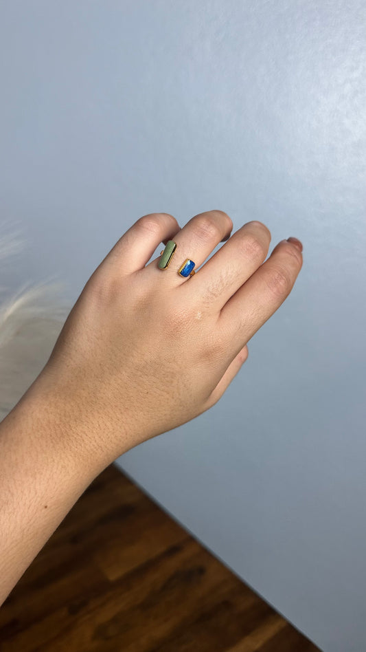 Blue and Green Ring