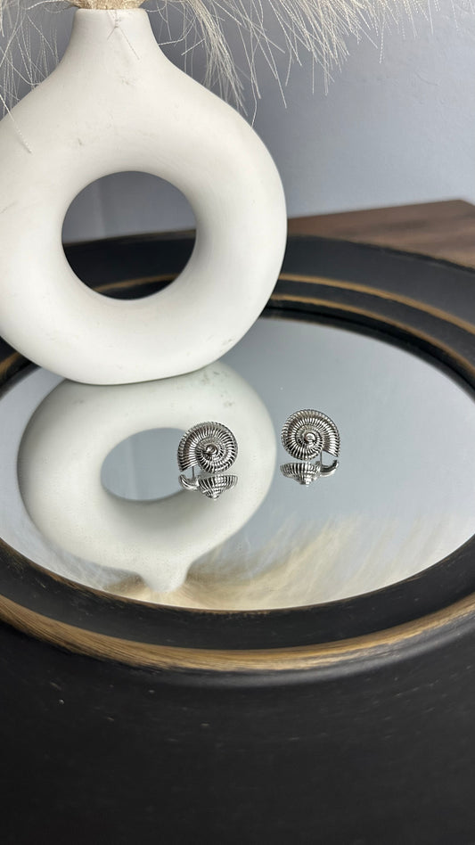 Seashell Silver Earrings